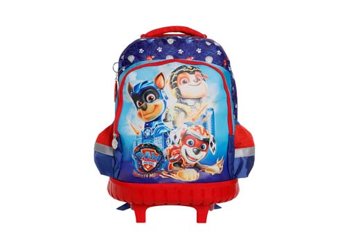 MOCHILA ESCOLAR C/RUEDA 14 plg PVC PAW PATROL (420D)